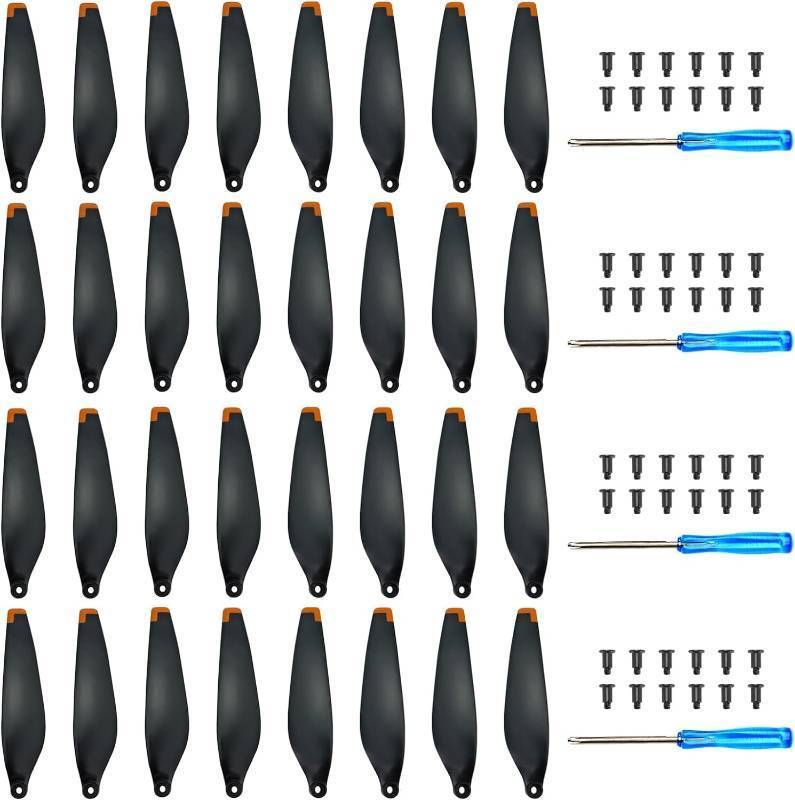 lot 39881 image: 32Pcs Propellers for DJI Mini 3 Replacement Prop Blades Low Noise Accessories for DJI Mini 3 Drone Accessories Exclusive Screws & Screwdrivers Orange Tips - Retail $19