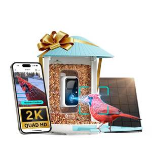lot 26162 image: NETVUE by Birdfy Smart Bird Feeder with Camera Solar Power, Smart AI Birdwatching Camera, Auto Capture & Notify, Clear Day & Color Night Video & Pictures, Ideal Gift for Lover - Retail $160