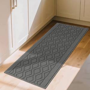 lot 26167 image: COSY HOMEER-Kitchen-Rugs-and-Mats 20x48 Non Slip Kitchen Mats for Floor Absorbent Washable Kitchen Runner Standing Floor Mat for Sink Mat,Entry,Laundry,Polypropylene,Grey - Retail $23