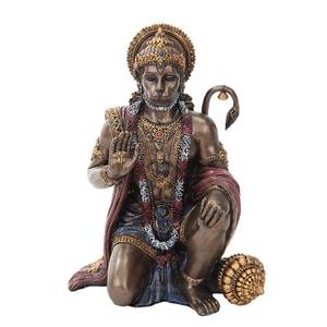 lot 26201 image: PTC 6 Inch Hanuman Mythological Indian Hindu God Resin Statue Figurine (1 Small Piece Broke Off) - Retail $33