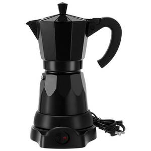 lot 26211 image: Lemosae Coffee Pot 6 Cup Electric Espresso Coffee Maker Italian Moka Maker 300ml Portable Aluminum Espresso Machine Cafetera Moka Pot with Detachable Base, Gift for Home Travel(Black) - Retail $40