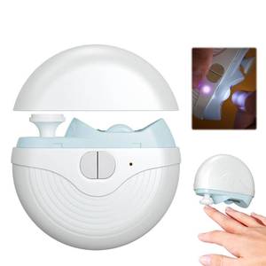 lot 30310 image: Electric Nail Clippers for Adults Seniors, 3 Speeds Strong Power Automatic Nails Clipper with Polisher and LED Light, Rechargeable Clippers for Thick Toenails Fingernails(White) - Retail $24