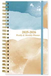 lot 30316 image: 2025-2026 Pocket PlannerCalendar - 2025-2026 Weekly & Monthly Planner from July 2025 to June 2026, 12 Months Tabs, 3.75 x 6.75, Blue Ocean