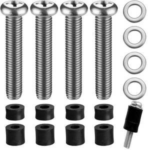 lot 30323 image: M8 Screws for Samsung TV M8 x 45mm Pitch 1.25mm TV Mounting Bolts Screws with 25mm Long Spacers Work with Samsung 42 50 55 60 65 70 75 82 TV - Retail $6