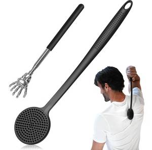 lot 40233 image: Back Scratcher, 2PackGifts for Men Back Scratcher 2025 New with 2 Silicone Scratch Surface, Deep Back Scrubber for MenWomen, Long Handle Backscratchers for Adults - Retail $10