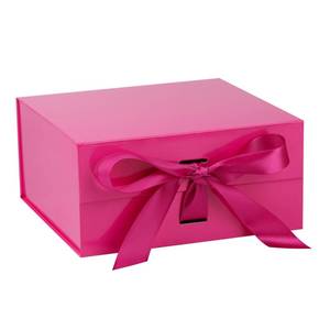 lot 40254 image: OEMVALATY Bright Pink Gift Box,6x6x3 Inches Gift Boxes with Lids for Presents with Magnetic Closure and Ribbon for Wedding,Storage,Birthday