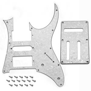 lot 40278 image: SAPHUE Multicolor IB 7V Guitar Pickupguard 3 Ply 10 Holes HSH Anti-Scratch Plate for Electric Guitar - Retail $13