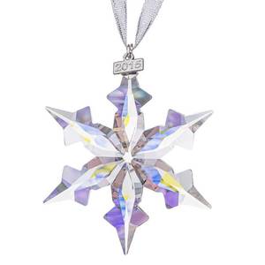 lot 40283 image: AB Angle Christmas Crystal Ornament Gift, Crystal Snowflake Winter Star Pendant,Valentines Day Home Decorative Statue (2015 Colorful) - Retail $17