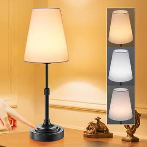 lot 49078 image: xumemall Portable Cordless Table Lamp, Built in Rechargeable Battery, 2700-6000k Color Temperature, Fully Dimmable, Scalable, Ambient Light for Patio, Restaurant, Bar, Bedroom, Dining (Black) - Retail $36