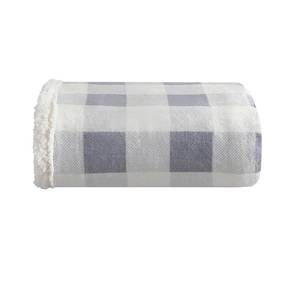 lot 49087 image: Eddie Bauer - Throw Blanket, Brushed Fleece & Plush Sherpa Bedding, Throw Blanket for Couch & Bed (Mountain Plaid Chrome Grey, 50 x 60) - Retail $15
