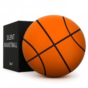 lot 49126 image: Yhngwumg Size 7 (29.5) Silent Basketball High-Density Soft Foam and Low Noise Indoor Training Ball Easy Grip Highly Elastic Practice Ball - Retail $14
