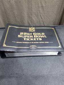 lot 5 image: NFL 22KT Gold Super Bowl Commemorative Ticket Collection