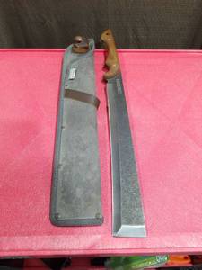 lot 3763 image: Barebones Machete with Sheath