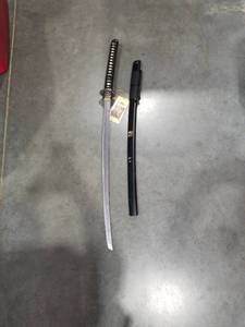 lot 3836 image: Japanese Katana Sword with Black Scabbard