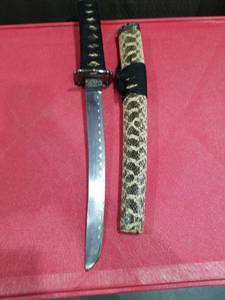 lot 3839 image: Japanese Tanto Sword with Snakeskin Pattern Saya