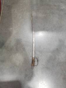lot 3846 image: Military Style Sword with Wooden Handle