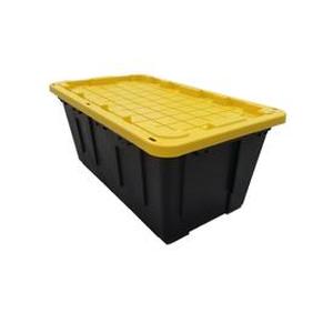 lot 3940 image: Centrex Plastics, LLC Commander 40-Gallon Black Tote with Latching Lid