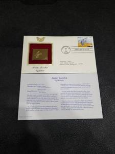 lot 3950 image: 2003 Arctic Tundra Gyrfalcon Gold Foil Stamp First Day Cover