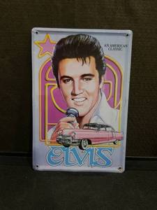 lot 3954 image: American Classic Elvis Metal Sign