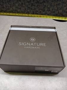 lot 15 image: Signature Hardware Edenton Chrome Towel Ring - Retail $25