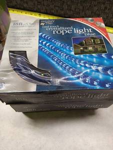 lot 91 image: Holiday Time Blue Crystallized Rope Light 18ft