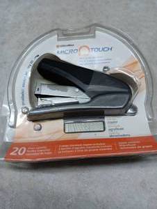 lot 99 image: OfficeMax MICROTOUCH Half Strip Desktop Stapler, Black