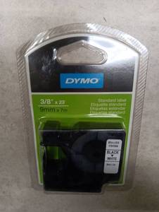 lot 103 image: DYMO D1 Labels For LabelManager Label Makers  Black Print on White Tape  38-Inch x 23-Foot Roll  Self-Adhesive