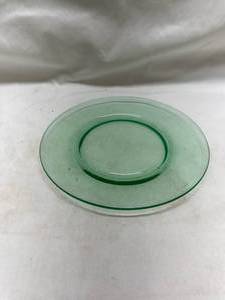 Green Depression Glass Oval Platter