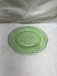 Depression Glass Green Dinner Plate