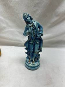 lot 109 image: Blue Ceramic Figurine Statue
