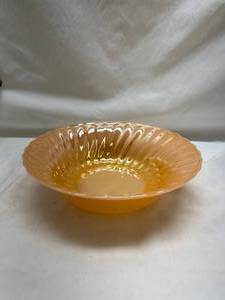lot 116 image: Fire King Peach Lustre Shell Bowl