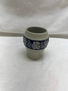 lot 142 image: German Stoneware Shot Glass with Floral Band