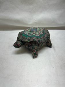 lot 150 image: Handmade Paisley Print Turtle Plush