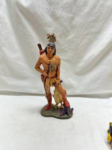 lot 163 image: Native American Warrior Figurine with Fish