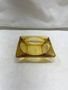 lot 168 image: Amber Glass Square Ashtray