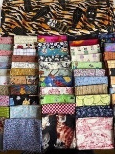lot 218 image: Large Piece of Tribal Fabric and 50 Swatches