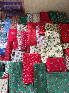 lot 242 image: Fabric Swatches and Remnants, Christmas