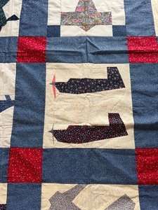lot 247 image: Airplane Quilt Top and Templates
