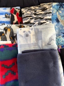 lot 268 image: Fleece Fabric Remnants, Large Pieces