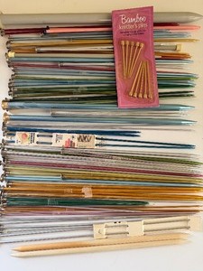 lot 270 image: Knitting NeedlesPins from Around the House in a Fleece Bag