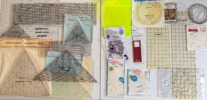 lot 273 image: Quilting Measuring Tools, Templates and Cutting Mats
