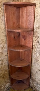 lot 101 image: Wood Corner Shelf, Approx 50 x 10