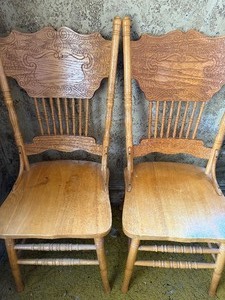 lot 108 image: Wood Chairs