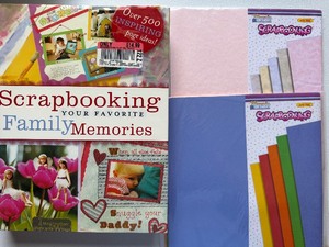 lot 160 image: Scrapbooking Book and (2) Packs of Paper