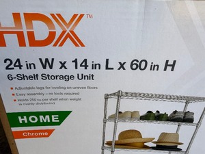 lot 19 image: 6 - Shelf Storage Unit, New in Box