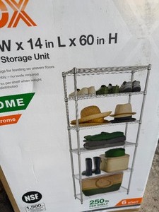 lot 20 image: 6 - Shelf Storage Unit, New in Box