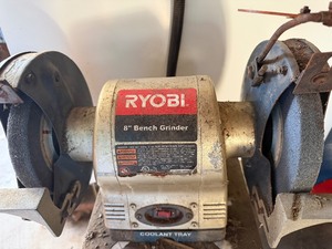 lot 22 image: Ryobi 6 Bench Grinder on Base
