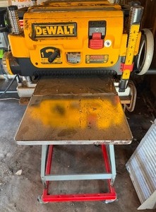 lot 27 image: DeWalt Planer, Mounted on Rolling CartStand
