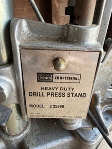 lot 42 image: Sears Craftsman Heavy Duty Drill Press Stand