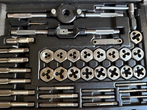 lot 52 image: Craftsman Tap and Die Set (missing one piece - bottom left corner)